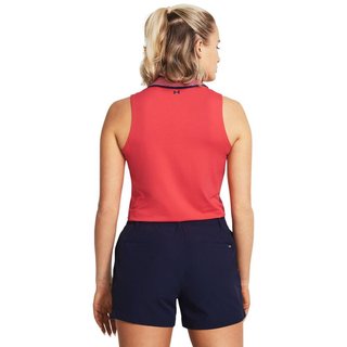Under Armour Iso-Chill polo femme, red solstice/white