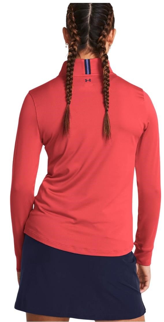 Under Armour Playoff 1/4 Zip sweatshirt femme, red solstice/midnight navy