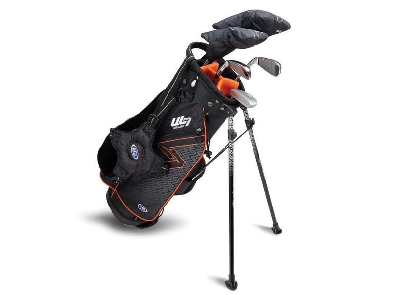 U.S. Kids Golf UL7-51 (130cm) 5-Club junior set de golf + stand bag, noir/orange