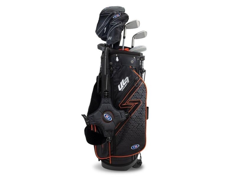 U.S. Kids Golf UL7-51 (130cm) 5-Club junior set de golf + stand bag, noir/orange