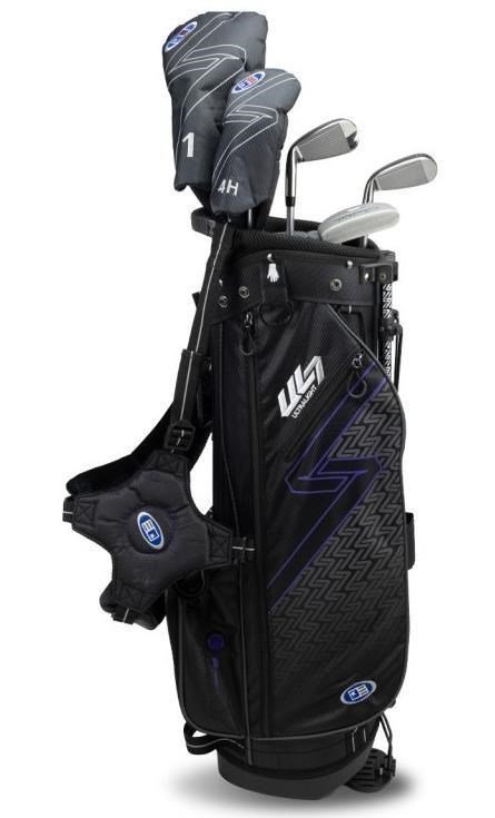 U.S. Kids Golf UL7-54 (137cm) W15 5-Club junior set de golf + stand bag, noir/violet
