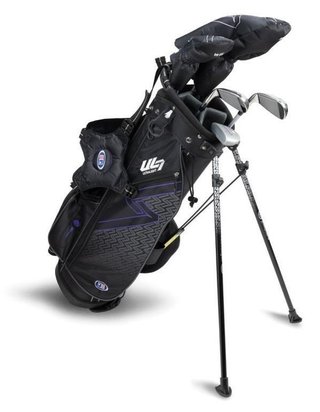U.S. Kids Golf UL7-54 (137cm) W15 5-Club junior set de golf + stand bag, noir/violet