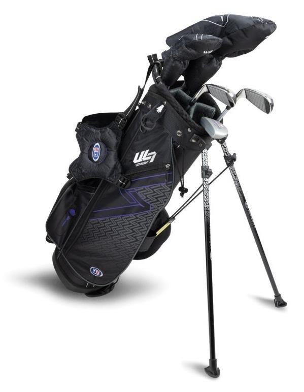 U.S. Kids Golf UL7-54 (137cm) W15 5-Club junior set de golf + stand bag, noir/violet
