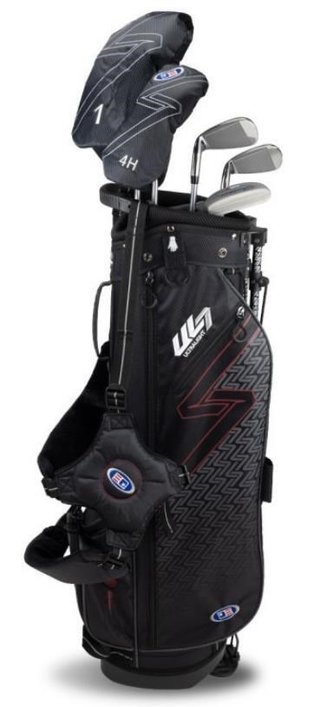 U.S. Kids Golf UL7-60 (152cm) W10 5-Club junior set de golf + stand bag, noir/bordeaux