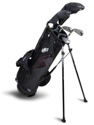 U.S. Kids Golf UL7-60 (152cm) W10 5-Club junior set de golf + stand bag, noir/bordeaux
