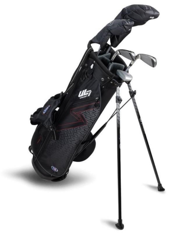 U.S. Kids Golf UL7-60 (152cm) W10 5-Club junior set de golf + stand bag, noir/bordeaux