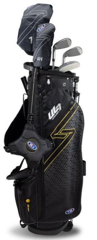 U.S. Kids Golf UL7-63 (160cm) W10 set de golf junior, graphite, + stand bag, noir/or