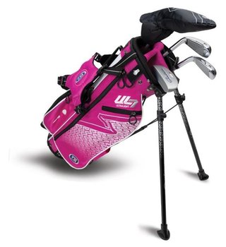 U.S. Kids Golf UL7-45 (114cm) W25 4-Club junior set de golf + stand bag, rose/blanc