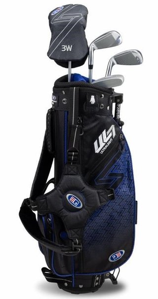 U.S. Kids Golf UL7-45 (114cm) W25 4-Club junior set de golf + stand bag, noir/bleu