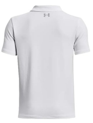 Under Armour Performance junior polo, blanc/gris foncé/gris foncé