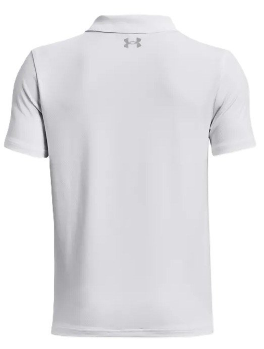 Under Armour Performance junior polo, blanc/gris foncé/gris foncé