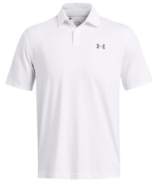 Under Armour T2G polo homme, blanc/gris foncé
