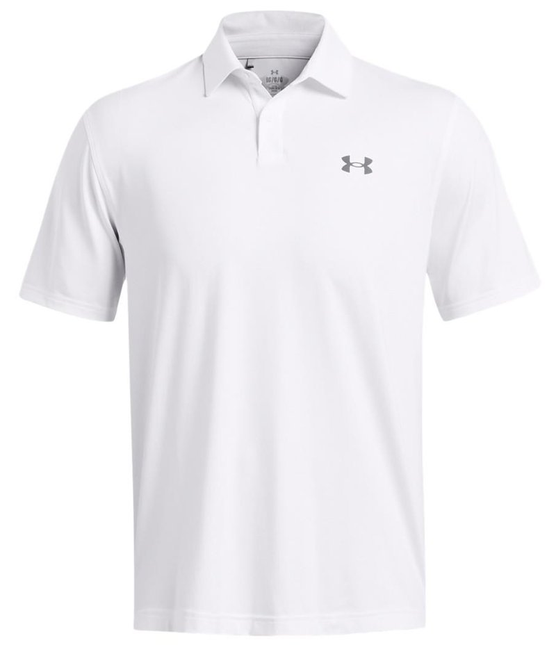 Under Armour T2G polo homme, blanc/gris foncé