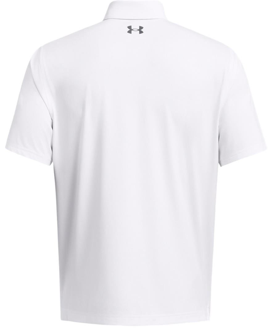 Under Armour T2G polo homme, blanc/gris foncé