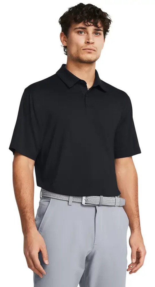 Under Armour T2G polo homme, noir/pitch gray