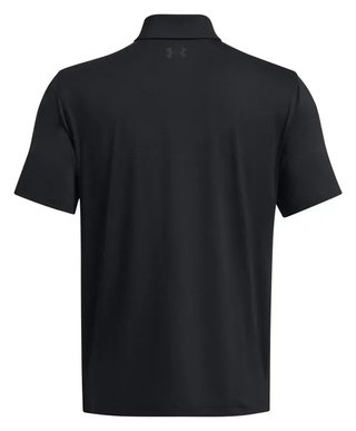 Under Armour T2G polo homme, noir/pitch gray