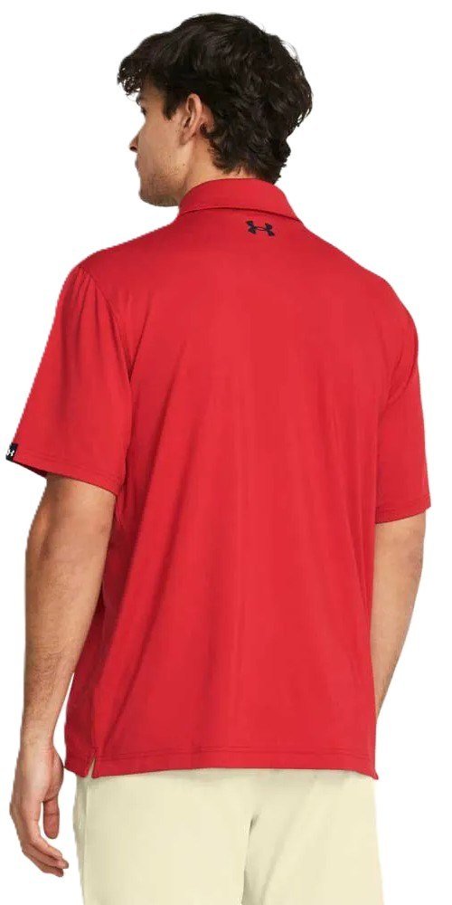 Under Armour T2G LB polo homme, rouge/noir