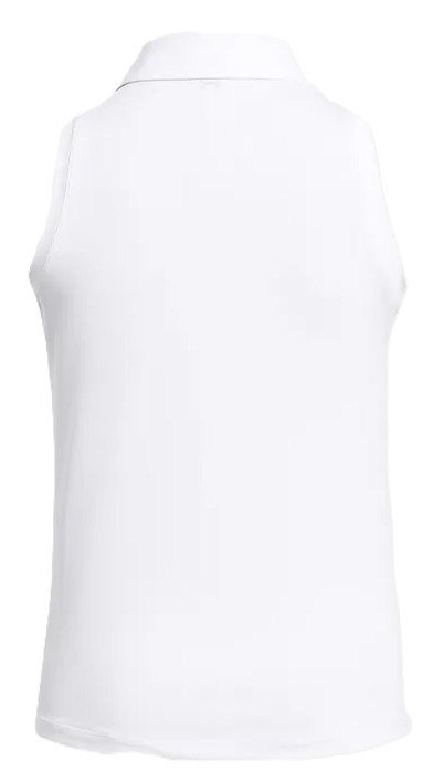 Under Armour Playoff Sleeveless polo femme sans manches, blanc/halo gray