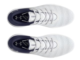 Under Armour Charged Breathe 2 Knit SL chaussures de golf femme, halo grey/midnight navy/metallic silver