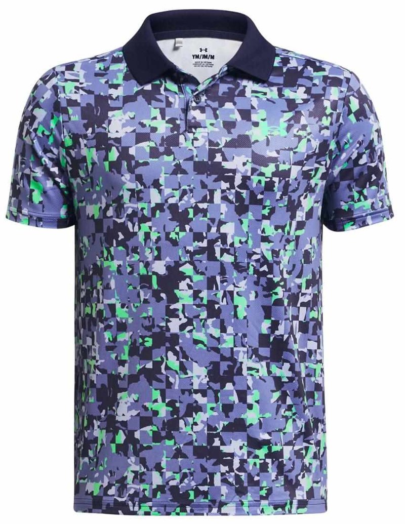 Under Armour Matchplay Printed junior polo, starlight/vapor green