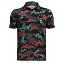 Under Armour Playoff Printed junior polo, noir/hydro teal