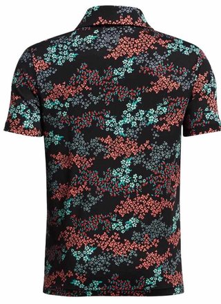 Under Armour Playoff Printed junior polo, noir/hydro teal