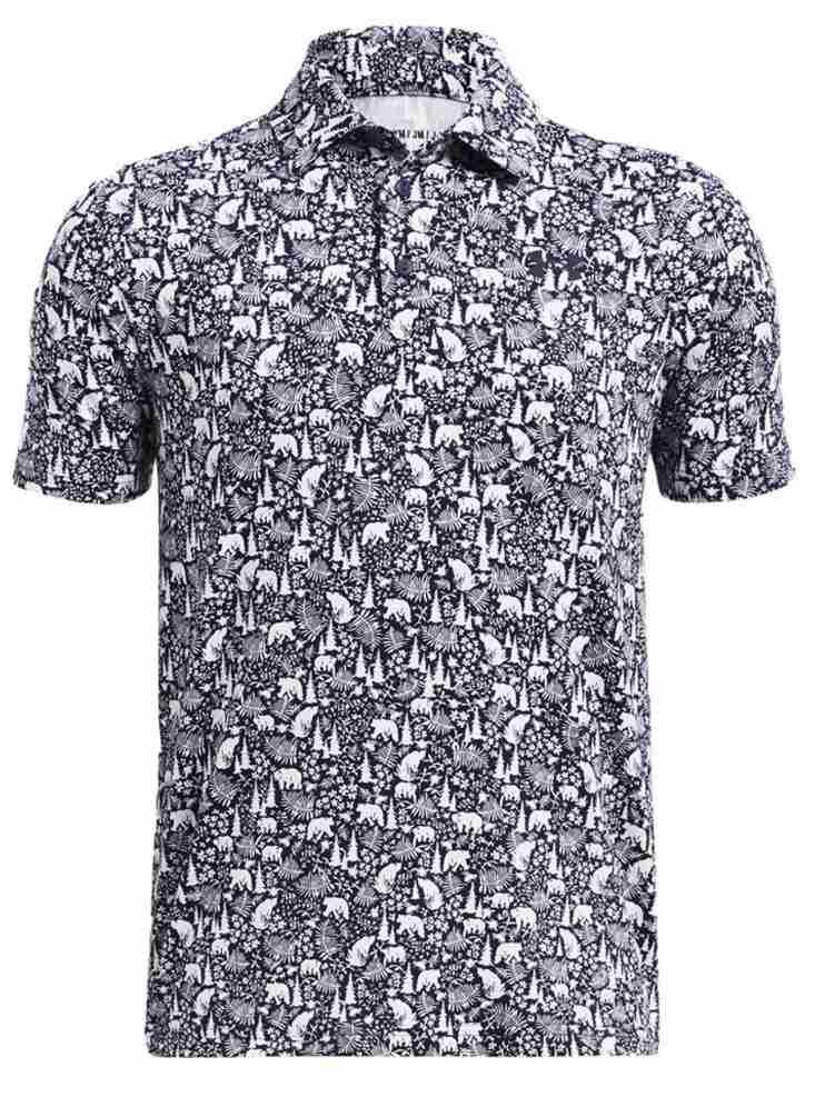 Under Armour Playoff Printed junior polo, midnight navy/white