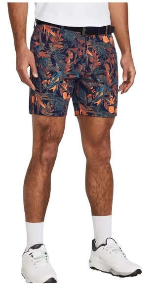Under Armour Iso-Chill Printed 7 short homme, midnight navy/photon blue/halo gray