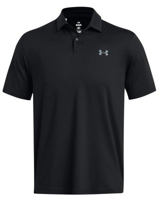 Under Armour T2G polo homme, noir/gris foncé