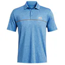 Under Armour Playoff 3.0 Stripe polo homme, photon blue/nova orange/midnight navy