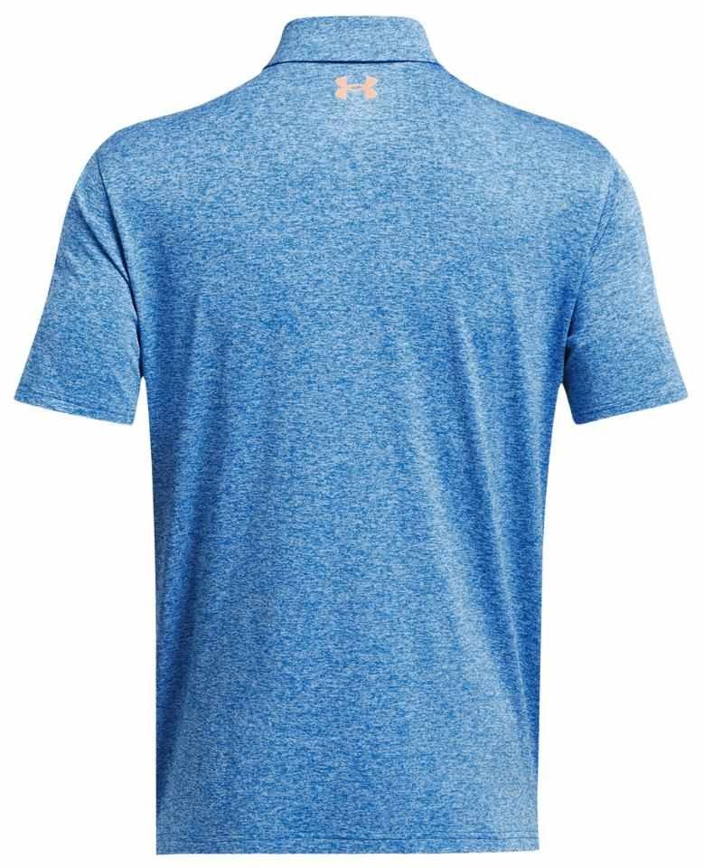 Under Armour Playoff 3.0 Stripe polo homme, photon blue/nova orange/midnight navy