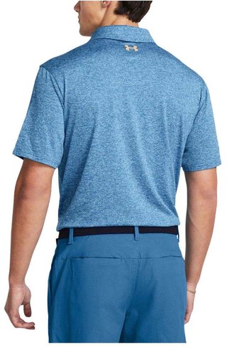 Under Armour Playoff 3.0 Stripe polo homme, photon blue/nova orange/midnight navy