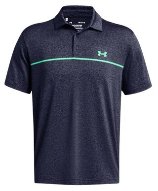 Under Armour Playoff 3.0 Stripe polo homme, midnight navy/vapor green