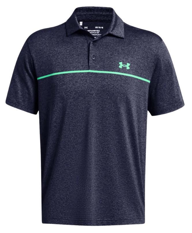 Under Armour Playoff 3.0 Stripe polo homme, midnight navy/vapor green