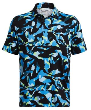 Under Armour Playoff 3.0 Printed polo homme, black/capri