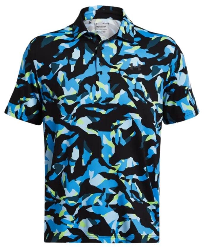 Under Armour Playoff 3.0 Printed polo homme, black/capri