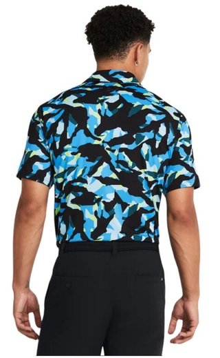 Under Armour Playoff 3.0 Printed polo homme, black/capri