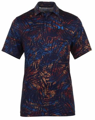 Under Armour Playoff 3.0 Printed polo homme, midnight navy/phoenix