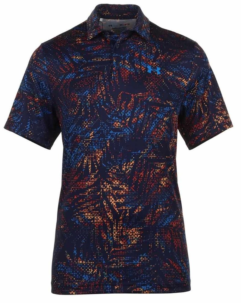 Under Armour Playoff 3.0 Printed polo homme, midnight navy/phoenix
