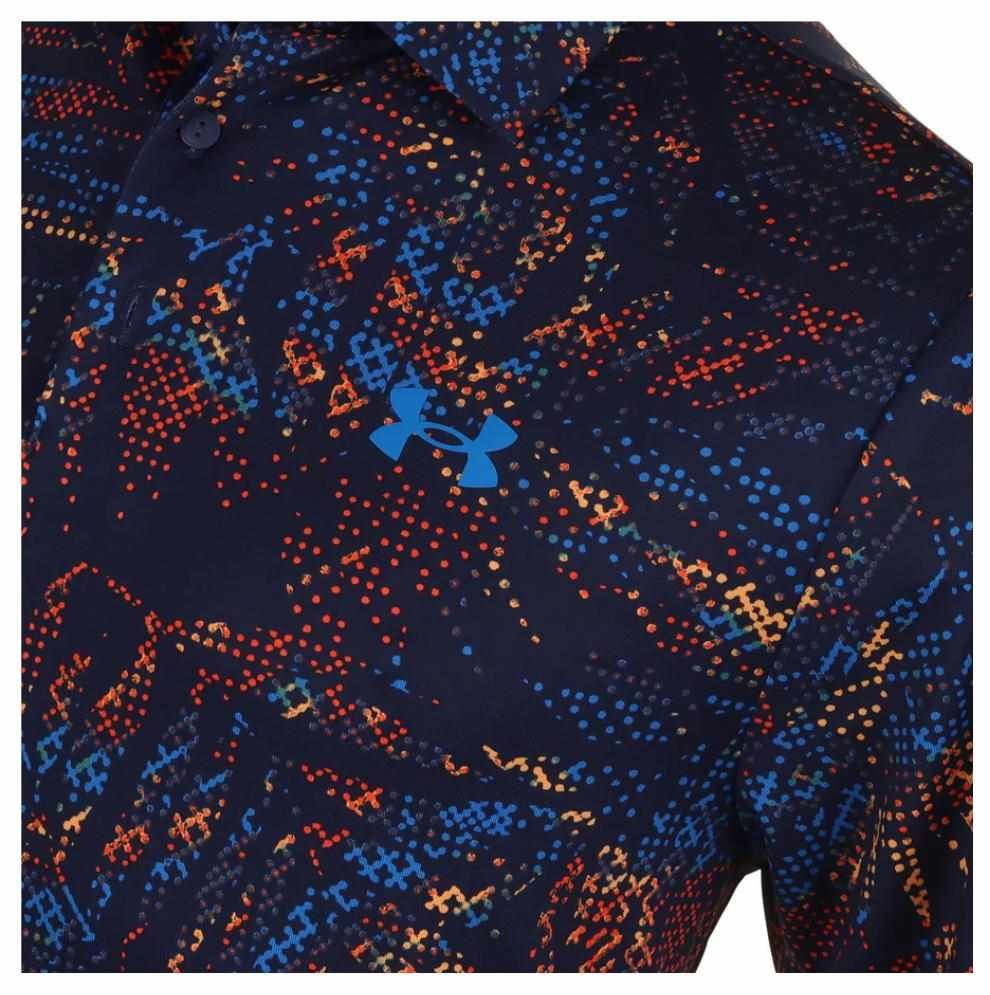 Under Armour Playoff 3.0 Printed polo homme, midnight navy/phoenix