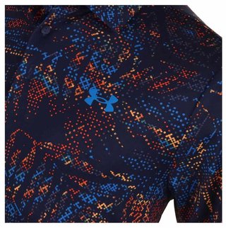 Under Armour Playoff 3.0 Printed polo homme, midnight navy/phoenix