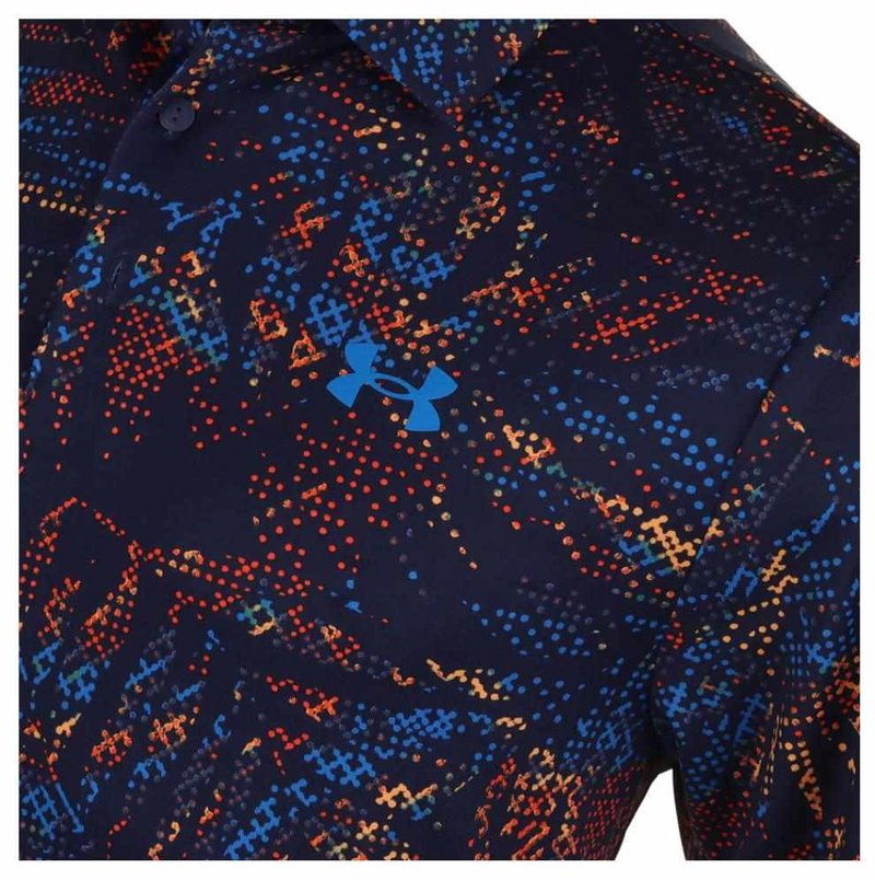 Under Armour Playoff 3.0 Printed polo homme, midnight navy/phoenix