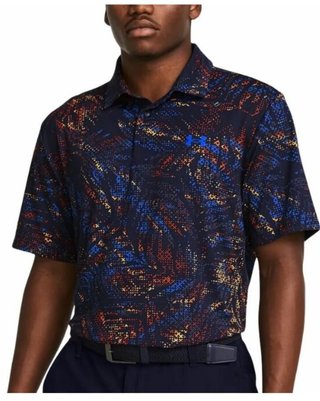 Under Armour Playoff 3.0 Printed polo homme, midnight navy/phoenix