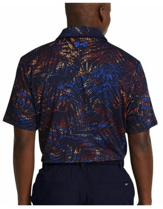 Under Armour Playoff 3.0 Printed polo homme, midnight navy/phoenix