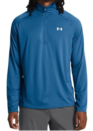 Under Armour Tech 2.0 1/2 Zip t-shirt manches longues homme, photon blue/white