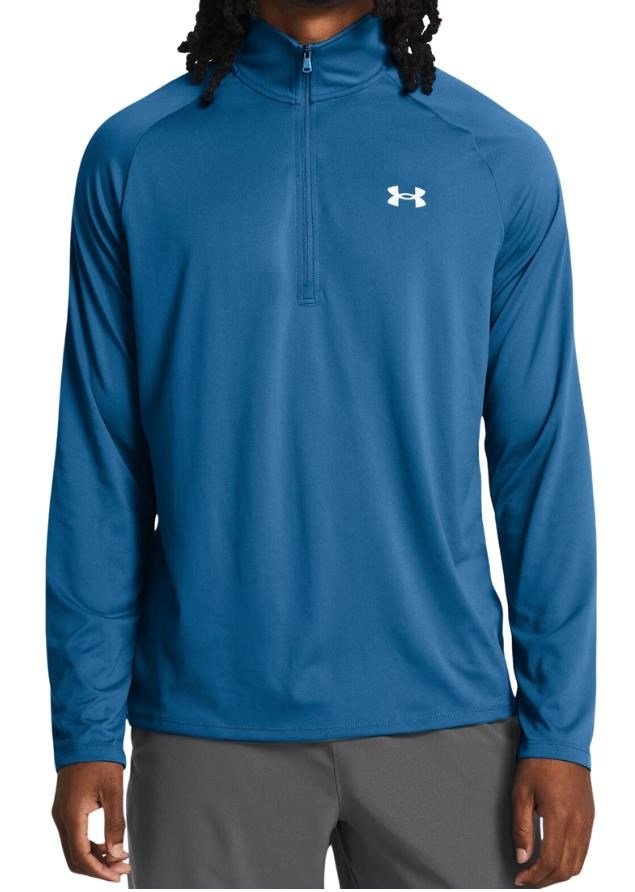 Under Armour Tech 2.0 1/2 Zip t-shirt manches longues homme, photon blue/white