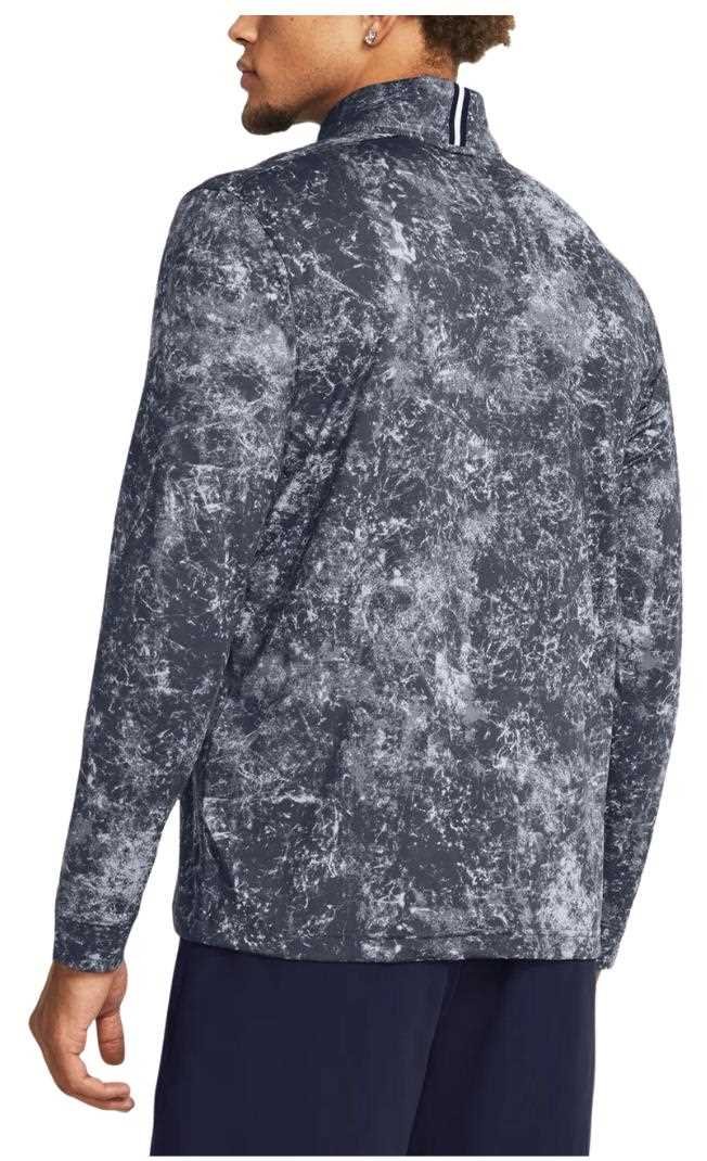 Under Armour Playoff Printed 1/4 Zip sweat homme, downpour gray/midnight navy