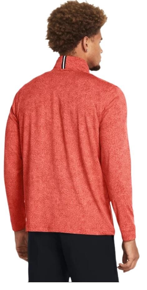 Under Armour Playoff Printed 1/4 Zip sweat homme, coho/red solstice/black