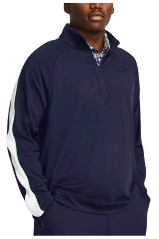 Under Armour Storm Midlayer 1/2 Zip sweat homme, midnight navy/matrix green/white
