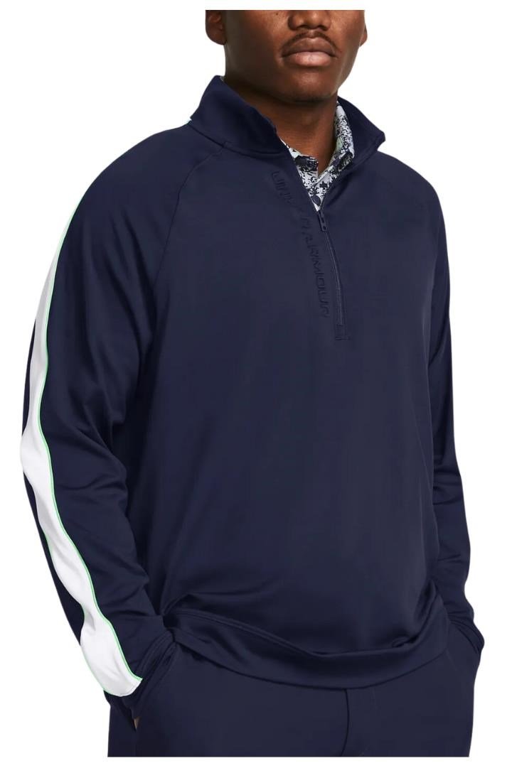 Under Armour Storm Midlayer 1/2 Zip sweat homme, midnight navy/matrix green/white